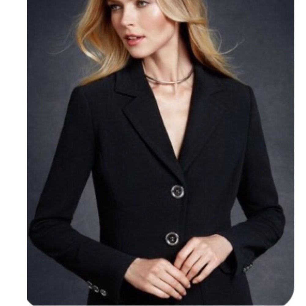 WORTH NEW YORK • Classic Black Blazer with Silver Button Detail - Picture 15 of 16